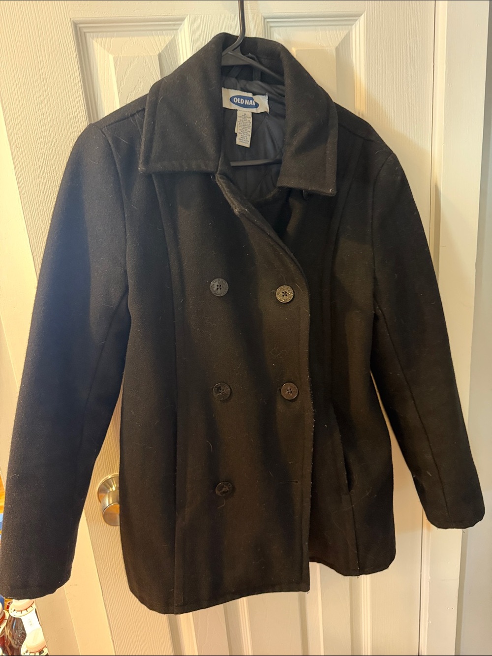 Old Navy Black Double-Breasted Women's Peacoat